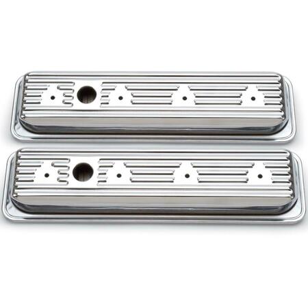 EDELBROCK Valve Covers Low Pair - Chrome E11-4446